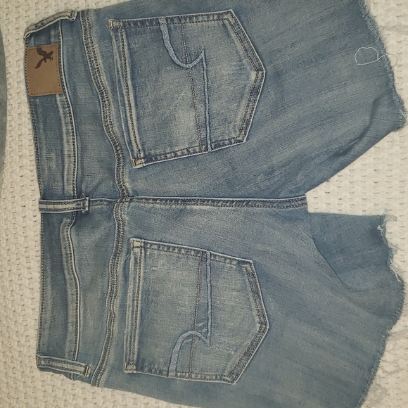 American Eagle Midi AEO Denim Cafe Shorts - Picture 6 of 12